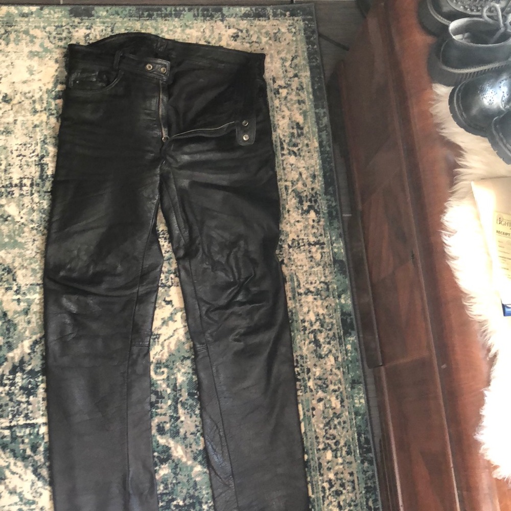Leather Motorcycle Pants size 38